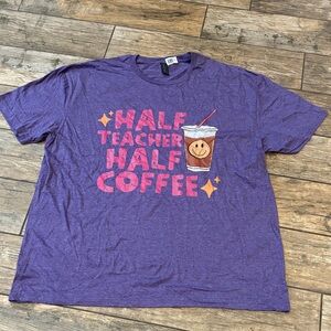 New Gildan Softstyle Purple Teacher Tee T-shirt
